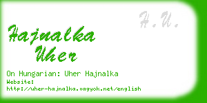 hajnalka uher business card